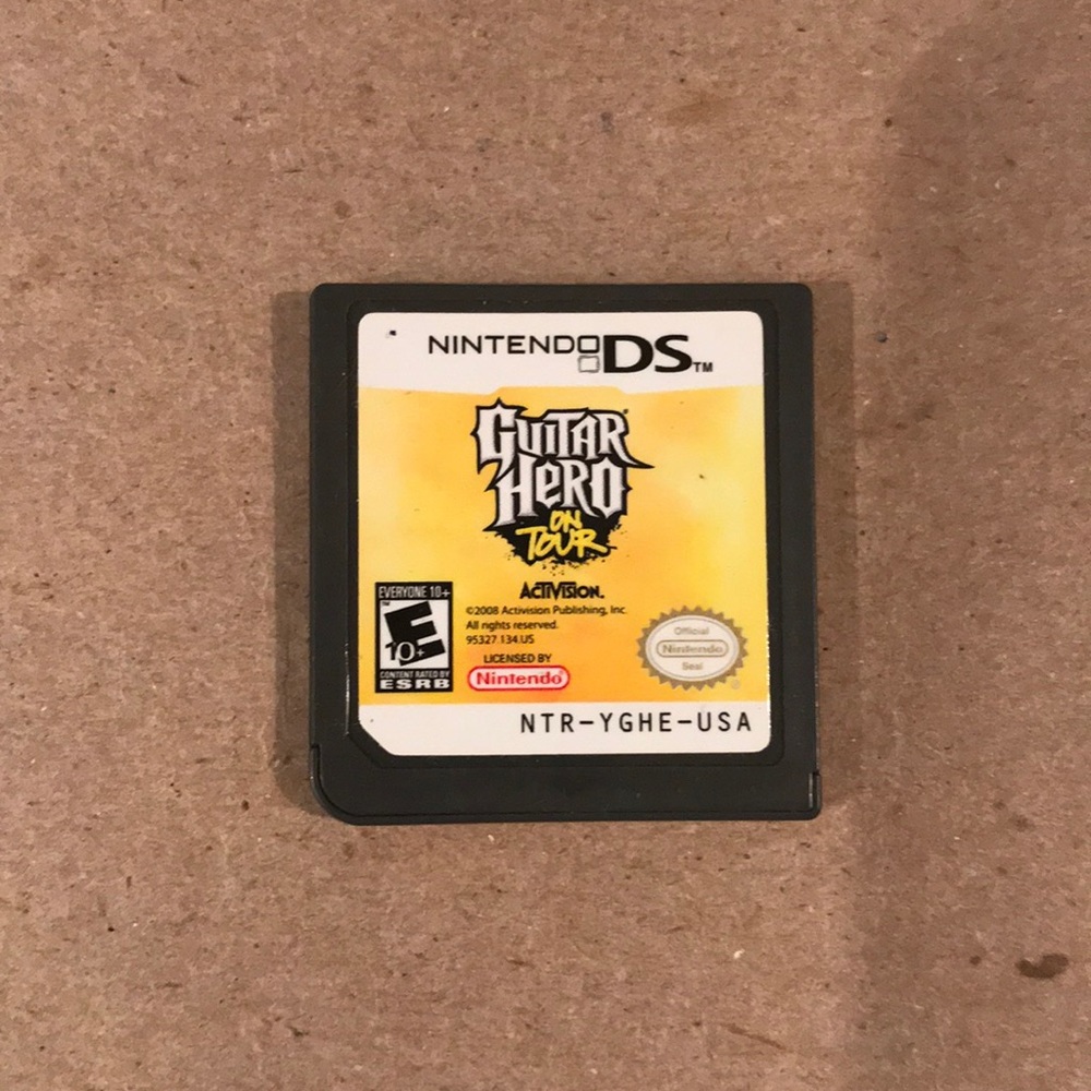 Nintendo DS guitar hero on tour game